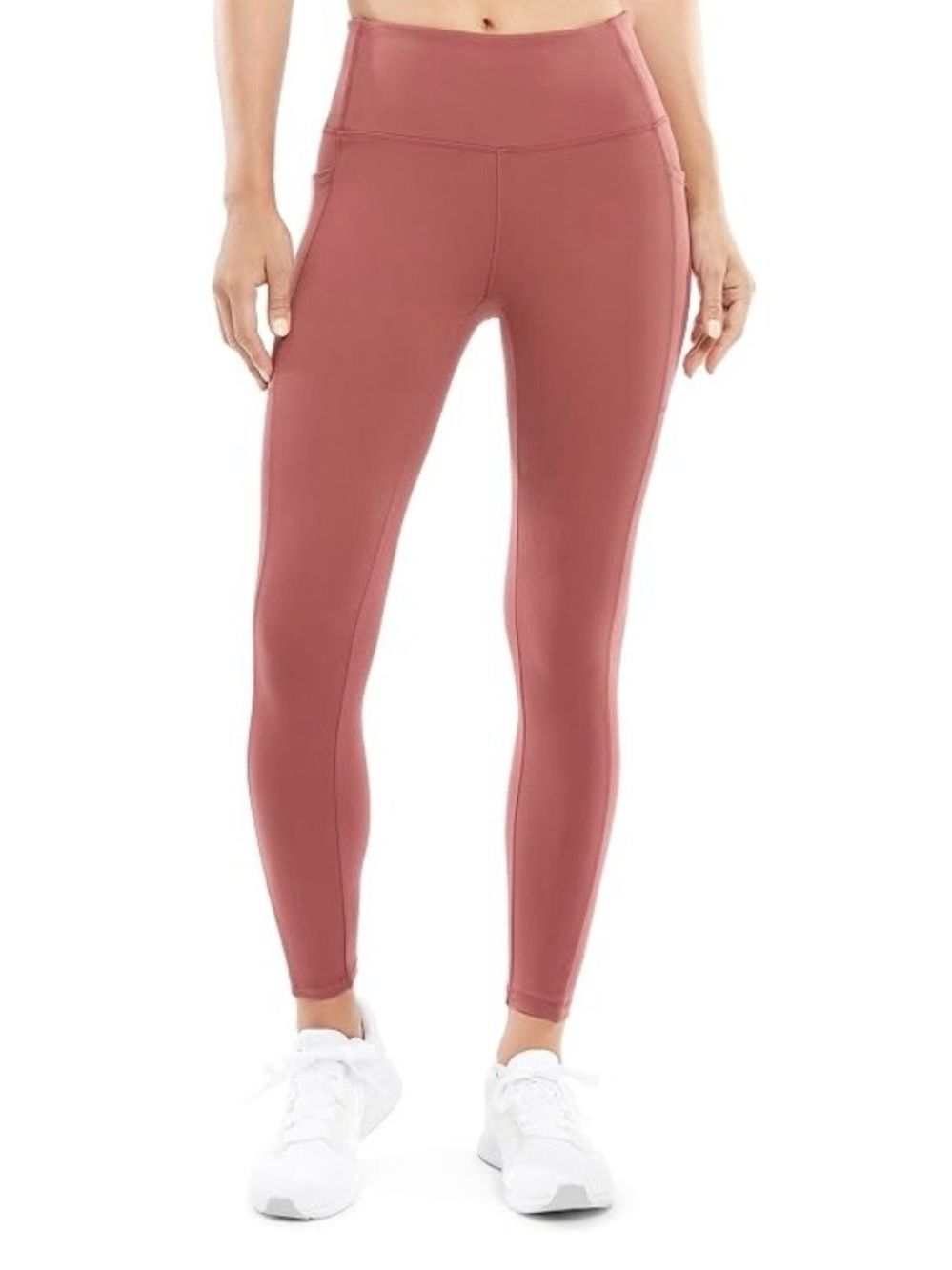 NWOT Danskin 7/8 Leggings Medium Mauve Pocket Activewear Yoga Gym Casual Stretch
